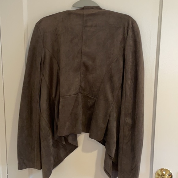 Brown/tan suede cardigan - Picture 2 of 2